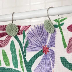 Cortina de baño waffle texturizada 180x180 cm