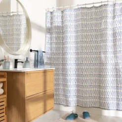 Cortina de baño waffle texturizada 180x180 cm