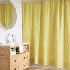 Cortina para baño de algodón jacquard 180x190 cm