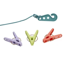 Cuerda para ropa con 10 pinzas