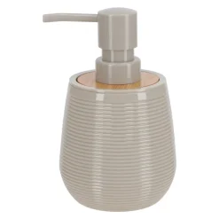 Dispensador de jabón de plástico y bambú 250 ml