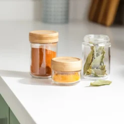 Especiero con tapa de madera 200 ml