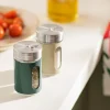 Especiero de vidrio con tapa de acero inoxidable 90 ml