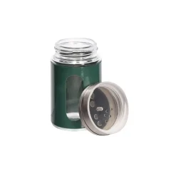 Especiero de vidrio con tapa de acero inoxidable 90 ml