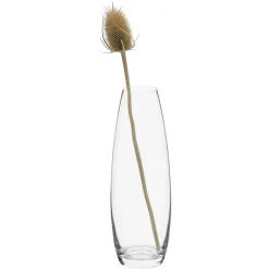 Florero largo de vidrio diámetro 8,5x25 cm