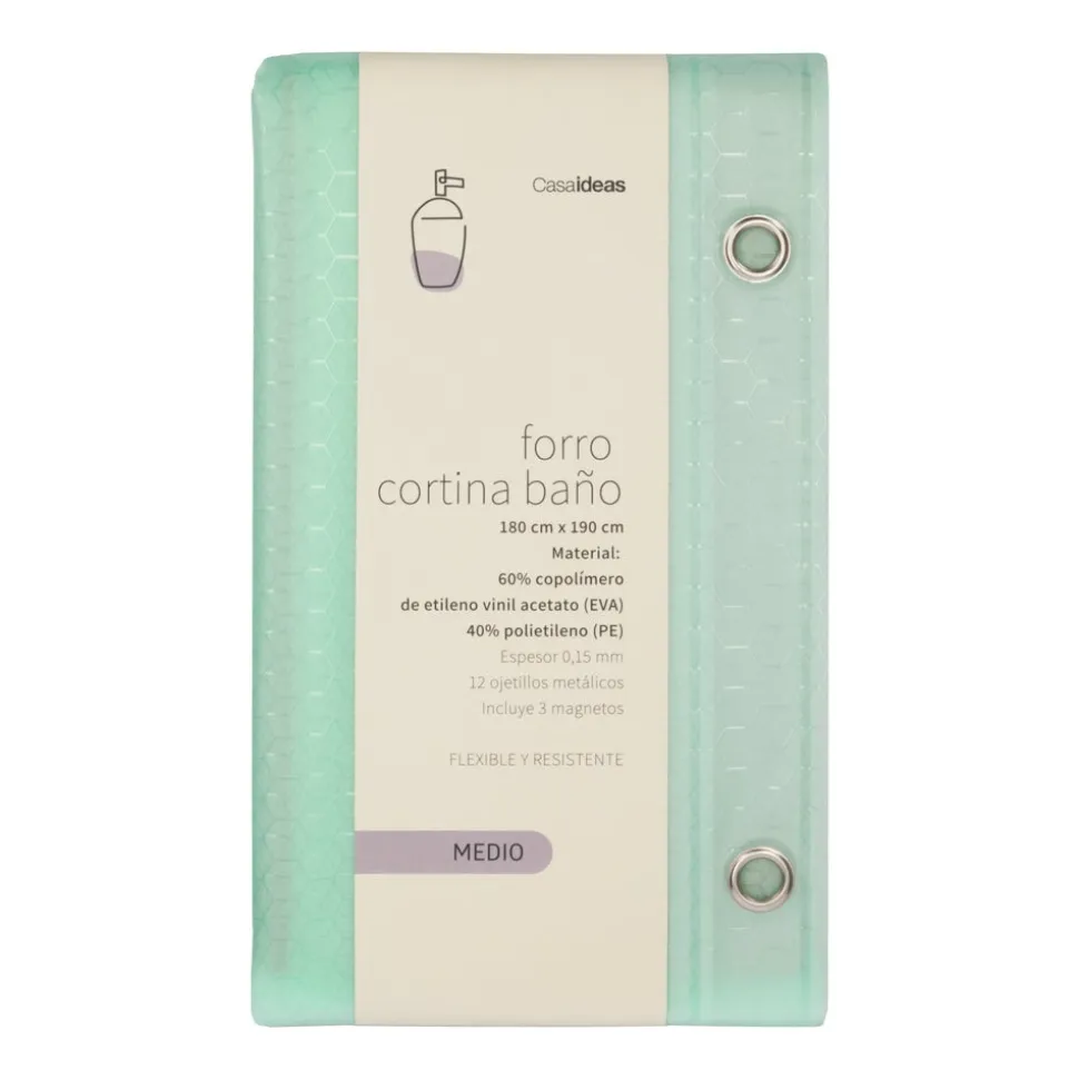 Forro de cortina de baño texturado 180x190 cm