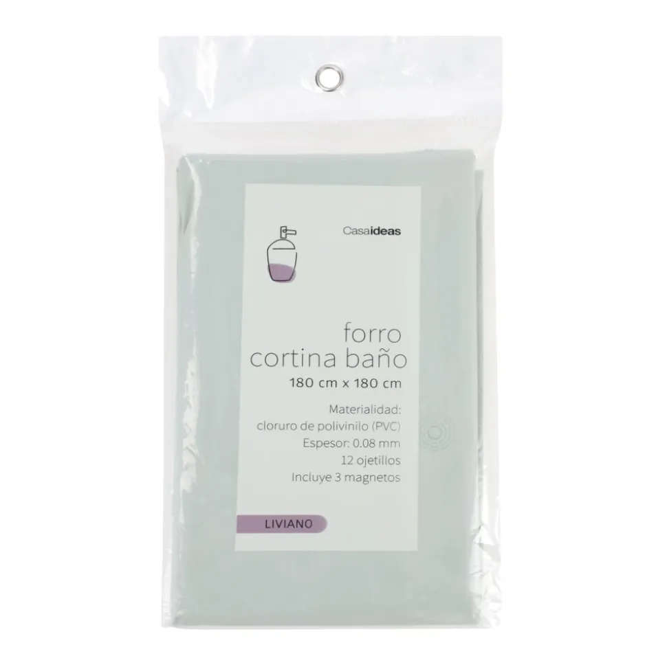 Forro de cortina de baño 180x180 cm