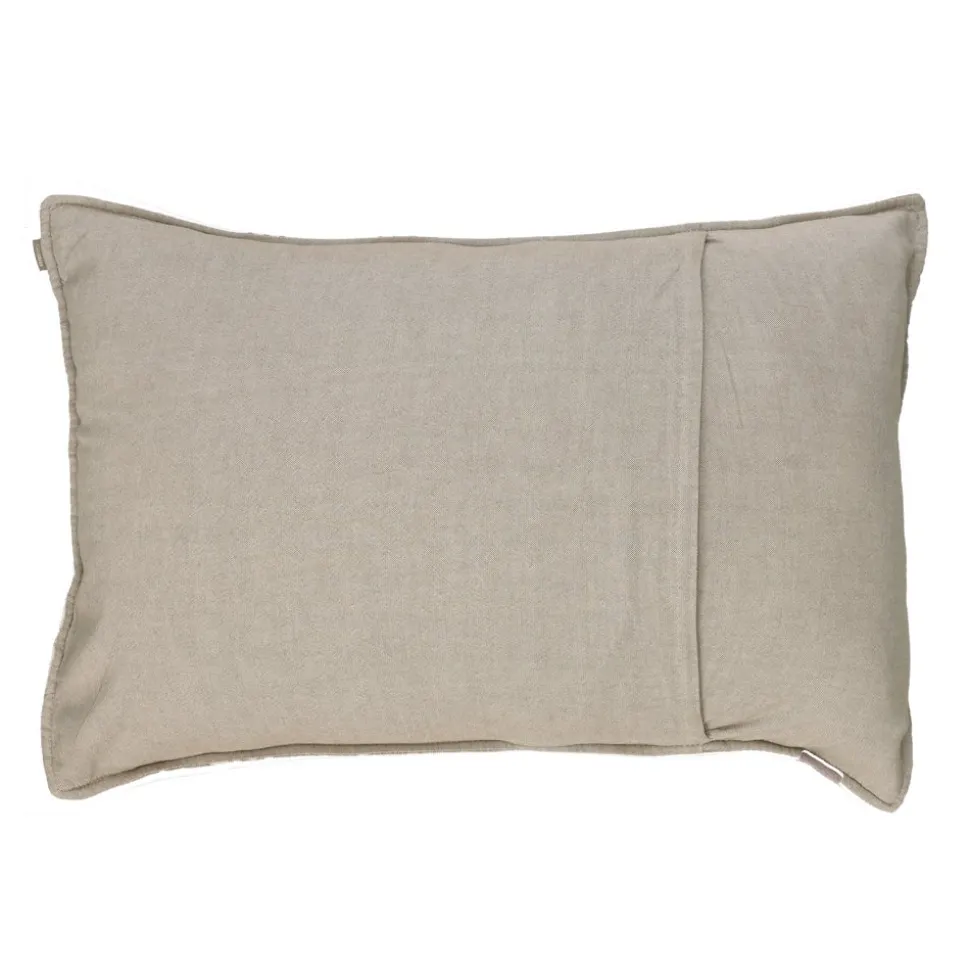 Funda de almohadón de algodón bordado 70x50 cm