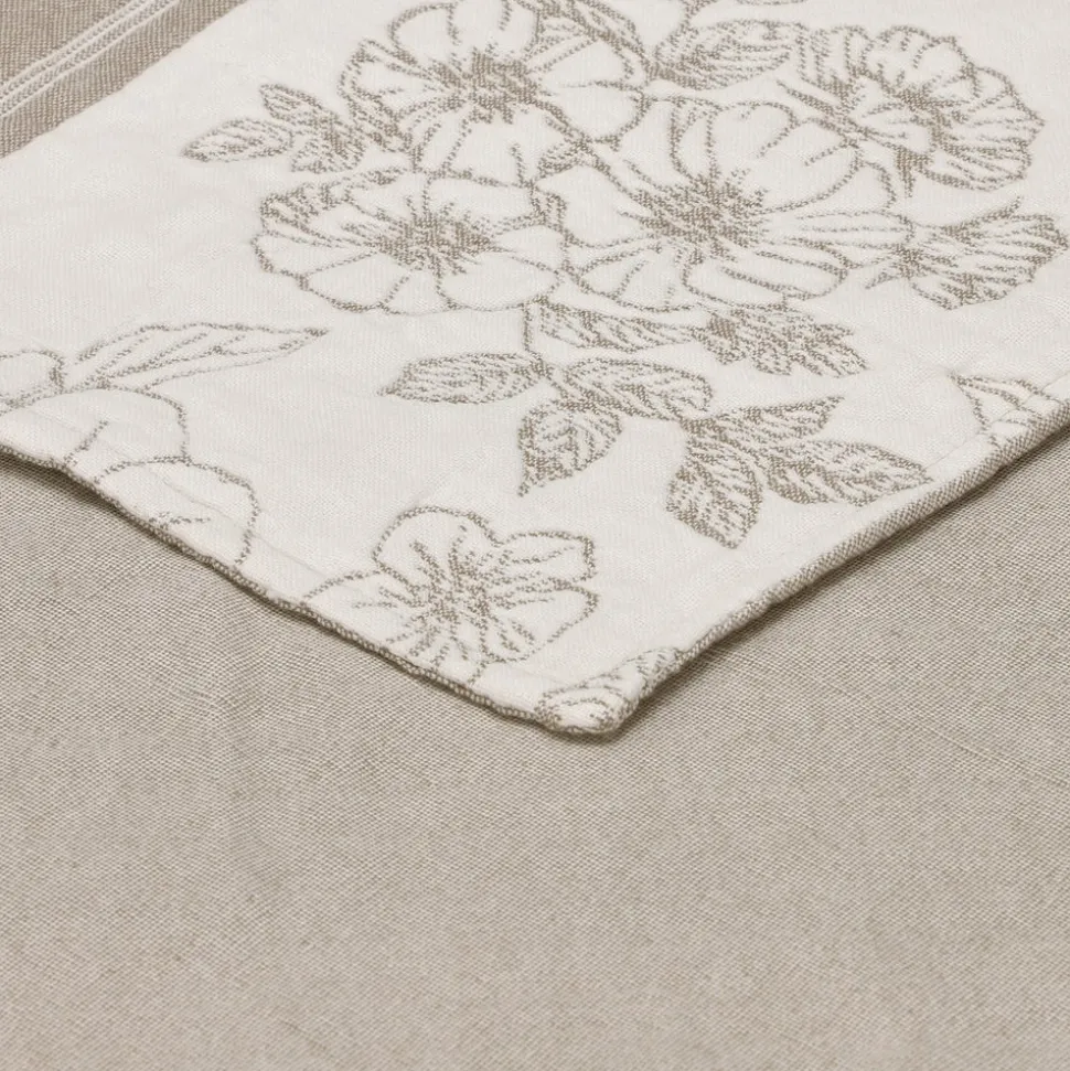 Funda de almohadón de algodón bordado 70x50 cm