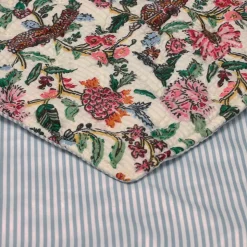 Funda de almohadón seersucker floral 70x50 cm