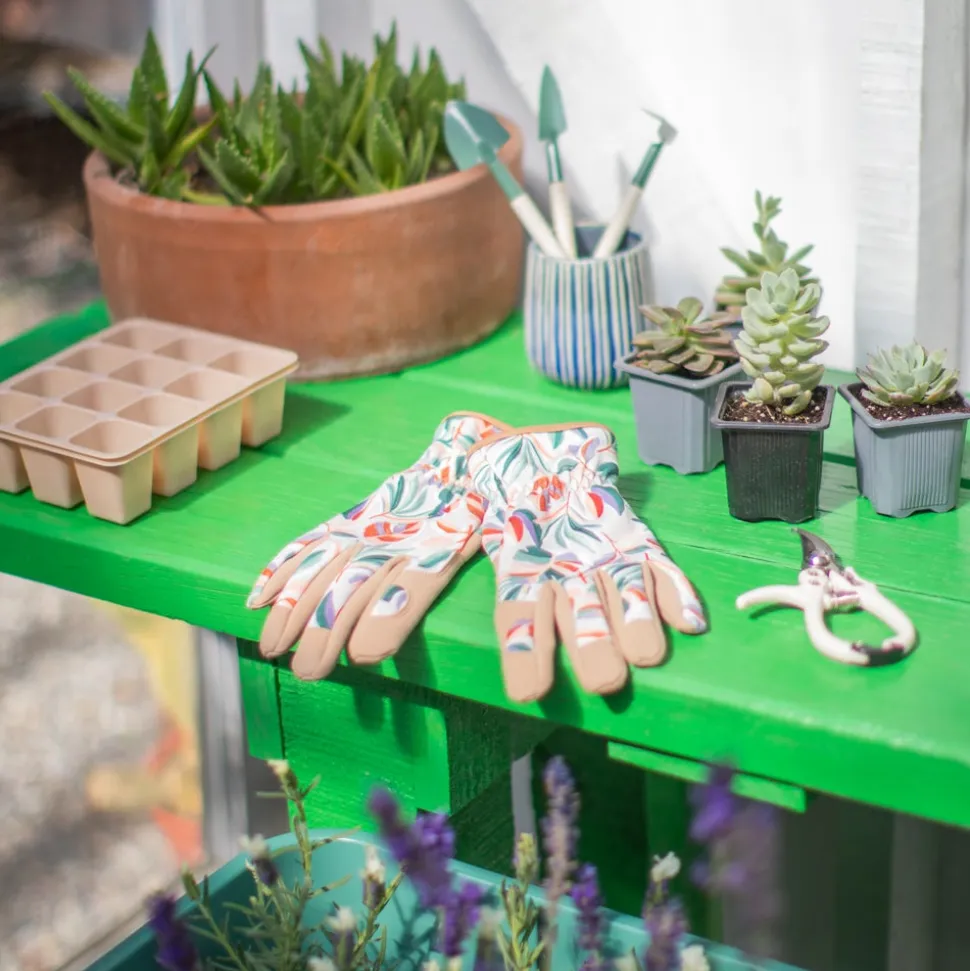 Guantes de jardín con estampado