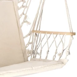 Hamaca tipo silla con apoya brazo de madera 50x50x100 cm
