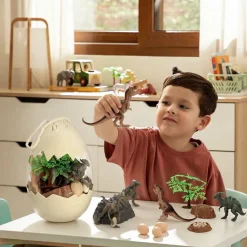 Huevo de dinosaurios con 13 juguetes