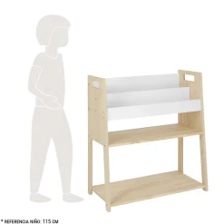 Librero de madera multiuso infantil 63x30x72 cm