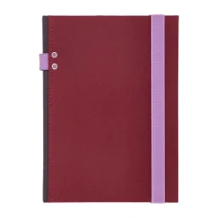 Libreta de tela con portaboligrafo 176 hojas líneas