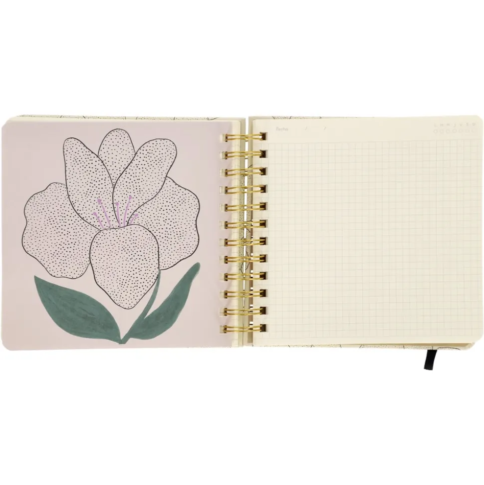 Libreta espiral 160 hojas con líneas y cuadros 17x3,5x17 cm