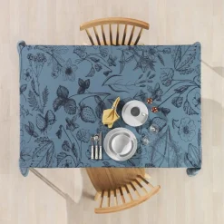 Mantel de algodón con diseño estampado 160x160 cm
