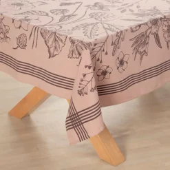 Mantel de algodón con diseño estampado 160x160 cm