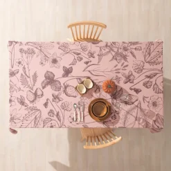 Mantel de algodón con diseño estampado 160x160 cm