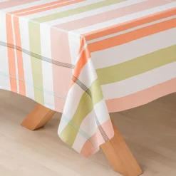 Mantel de algodón tejido con líneas 150x210 cm