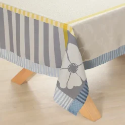 Mantel de jacquard con diseño en paneles 160x160 cm