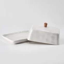 Mantequillera de porcelana 18,6x12x9,3 cm