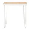 Mesa arrimo de bambú y metal 70x25x80 cm