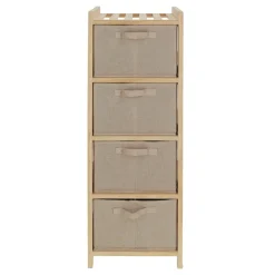 Mueble cajonera textil 4 niveles 35,6x104x37 cm