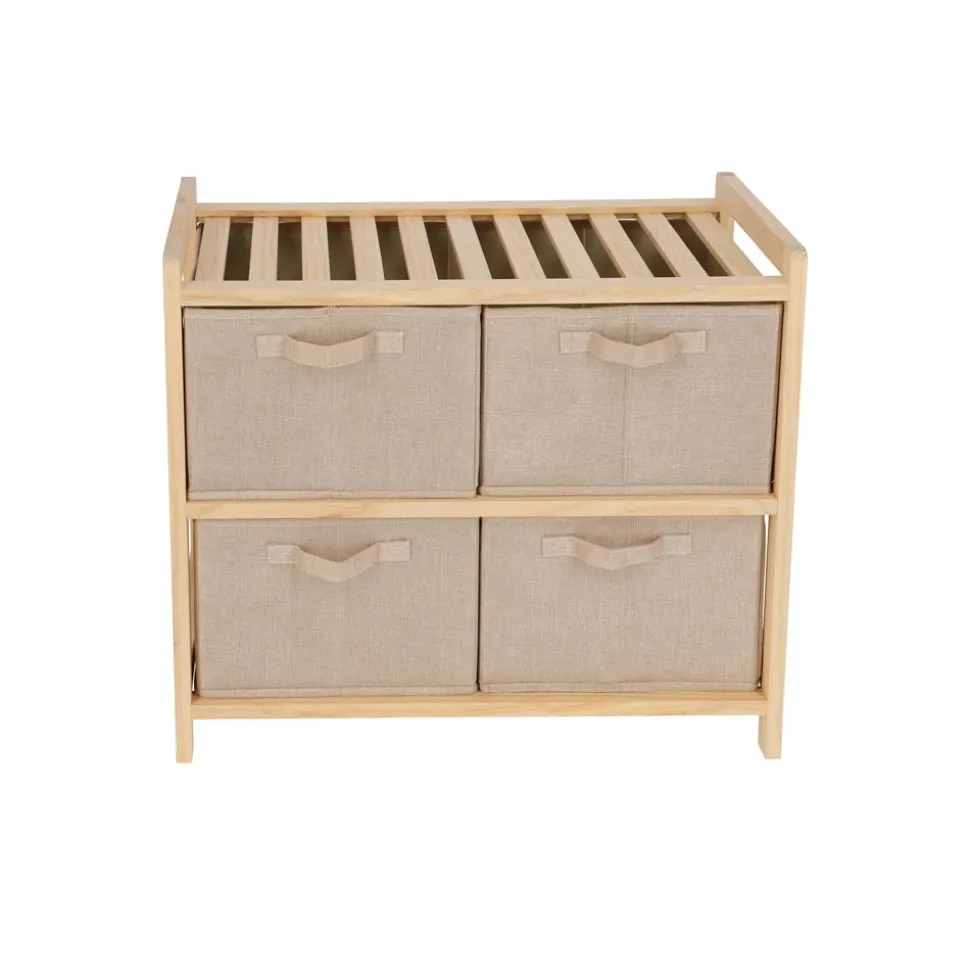 Mueble cajonera textil 2 niveles 67x57,5x37 cm
