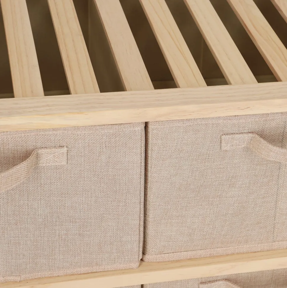 Mueble cajonera textil 2 niveles 67x57,5x37 cm