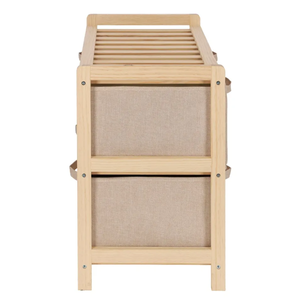 Mueble cajonera textil 2 niveles 67x57,5x37 cm