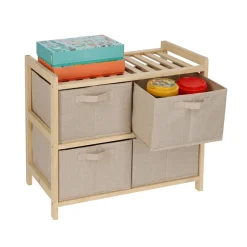 Mueble cajonera textil 2 niveles 67x57,5x37 cm