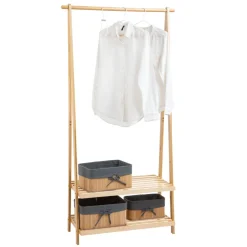 Mueble Clóset de Madera Bambú y Pino 83x40x165 cm