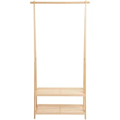 Mueble Clóset de Madera Bambú y Pino 83x40x165 cm