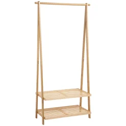 Mueble Clóset de Madera Bambú y Pino 83x40x165 cm