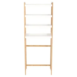 Mueble de bambú inodoro 4 niveles 64x32x167,5 cm