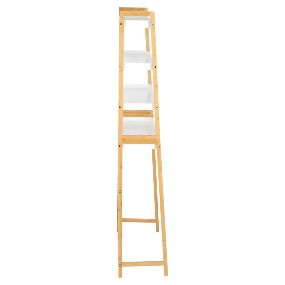 Mueble de bambú inodoro 4 niveles 64x32x167,5 cm