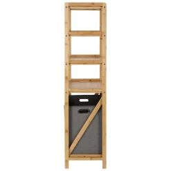 Mueble de madera bambú con cajón abatible 40x30x130 cm