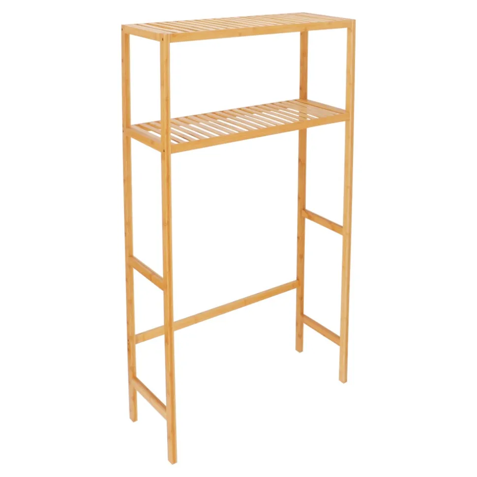 Mueble lavadora de bambú 70x30x146 cm