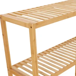 Mueble lavadora de bambú 70x30x146 cm