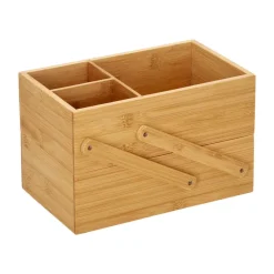 Organizador de bambú de 2 niveles 37,2x16,6x20 cm
