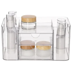 Organizador de cosméticos 2 cajones 24,6x14,6x12,8 cm