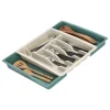 Organizador de cubiertos de plástico extensible