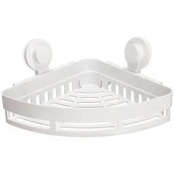 Organizador esquinero para baño con succión 25,2x25,2x12,7 cm