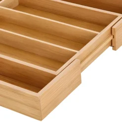 Organizador para cubiertos bambú extensible