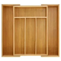Organizador para cubiertos bambú extensible