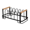 Organizador para tapas y tablas de metal y bambú