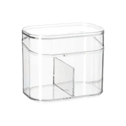 Organizador pequeño de plástico transparente 10,5x7,5x9 cm