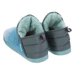 Pantufla bota parka estampada celeste