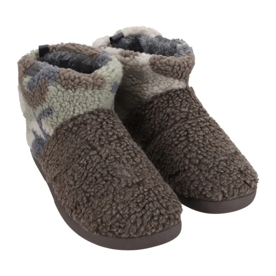Pantufla tipo bota corderito